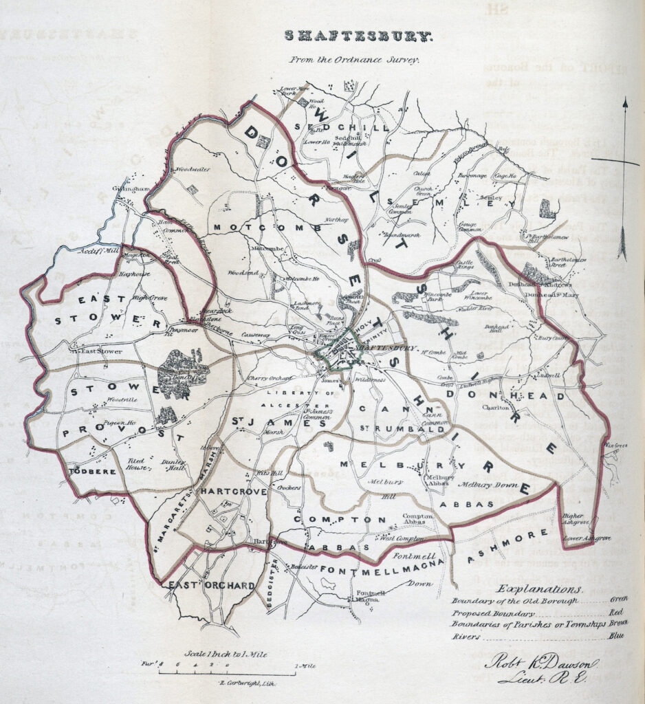 a map with the boundary of a parliamentary constituency in red